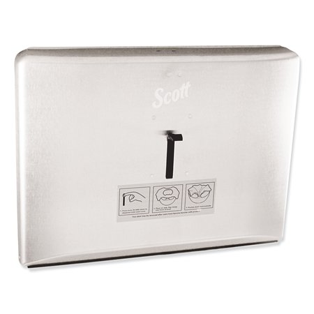 SCOTT Toilet Seat Cover Dispenser, Stainless Steel, 16.6 x 12.3 x 2.5 KCC 09512